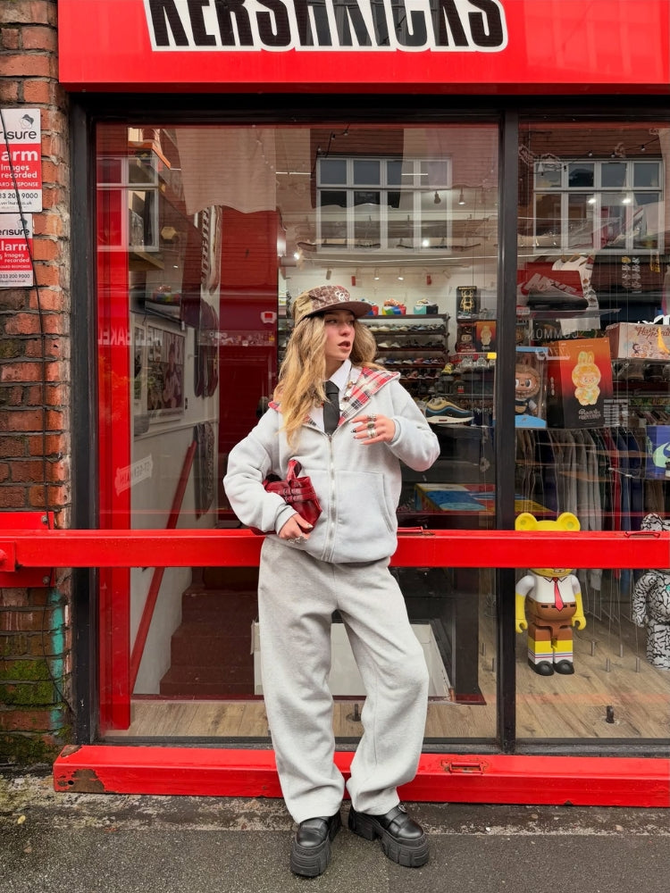 Cremallera a cuadros del revés de DCRB