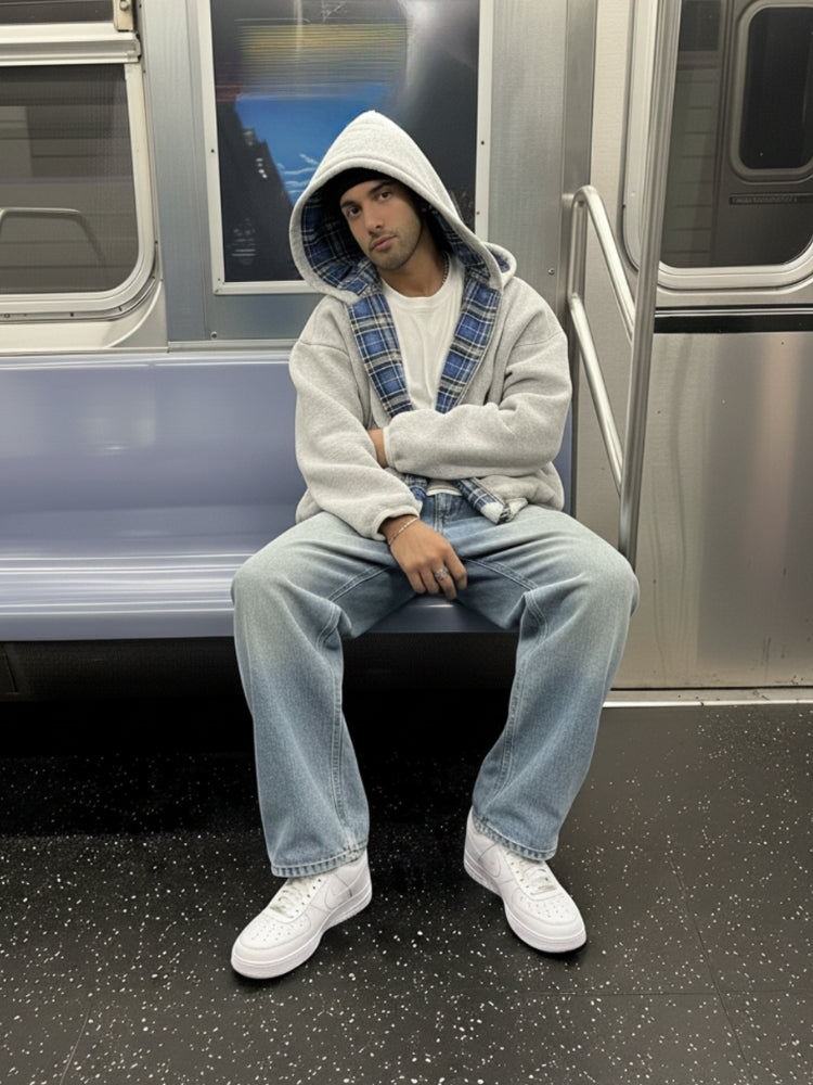 Cremallera a cuadros del revés de DCRB