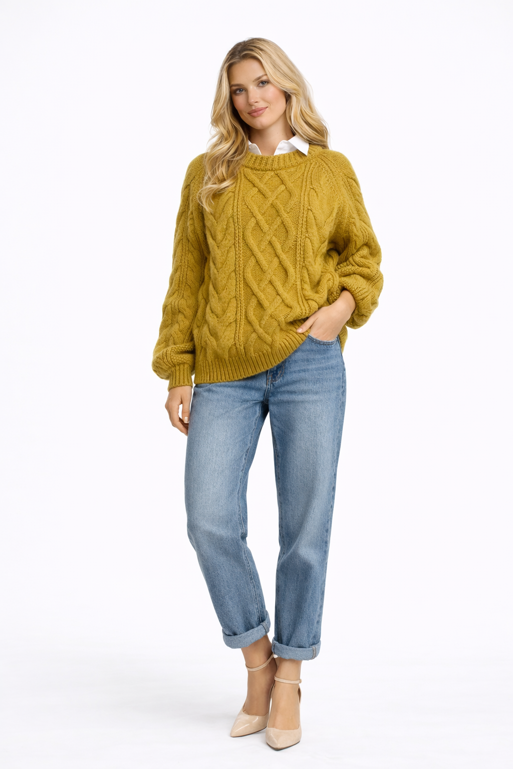 Suéter cuello alto cálido, estilo coreano, manga larga para otoño e invierno